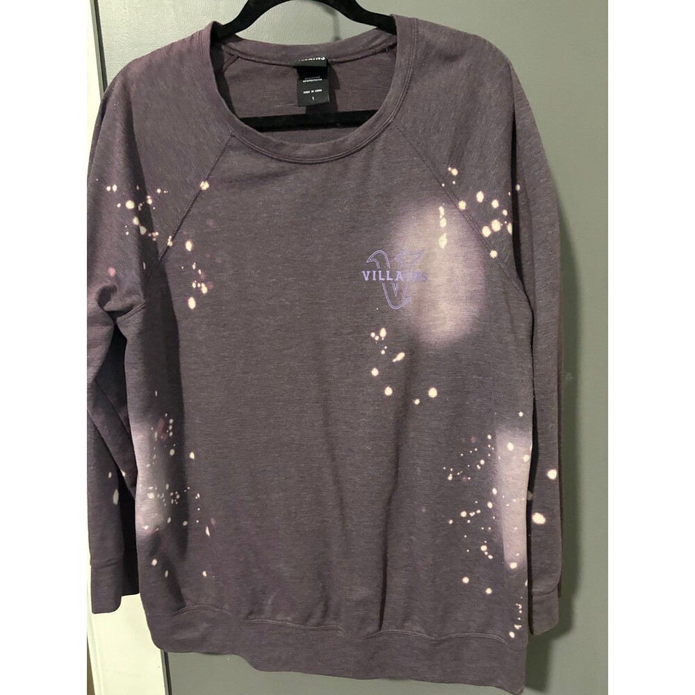 Torrid size 1 purple tie dye Disney villains sweatshirt